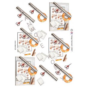 3D ark - Kortfremstilling, scrapper, saks, papir