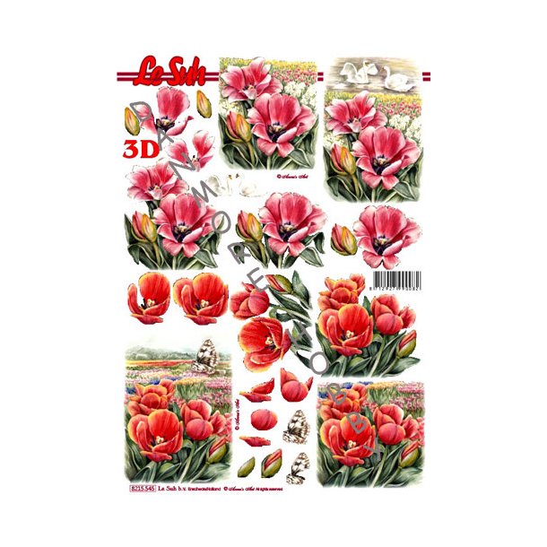 3D ark - Blomster, tulipan mark