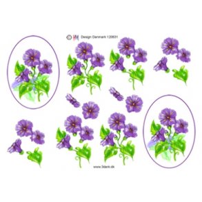 3D ark - Blomster, lilla