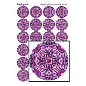 Foldepapir, kalejdoskop, blomst