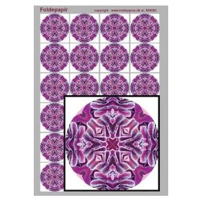 Foldepapir, kalejdoskop, blomst