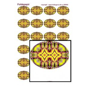 Foldepapir, kalejdoskop, gul