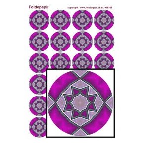 Foldepapir, kalejdoskop, lilla