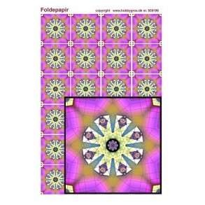 Foldepapir, kalejdoskop, r�d