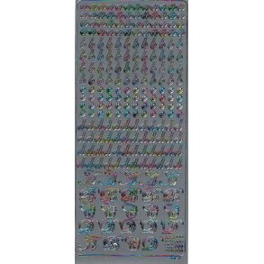 Stickers - Bogstaver a,b,c,d, multifarvet