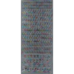 Stickers - Bogstaver i,j,k,l, multifarvet