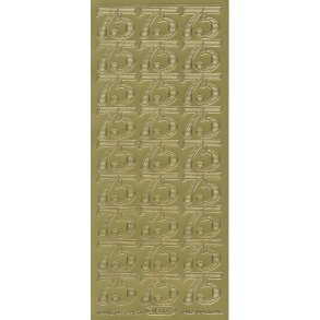 Stickers - Tal, 75 store, guld