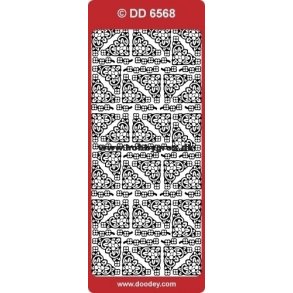 Stickers - Hjrner og sm blomster, kobberfarvet