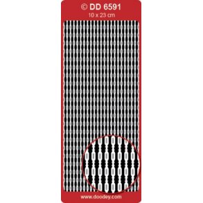 Stickers - Borter i et smalt stringent mnster, guld