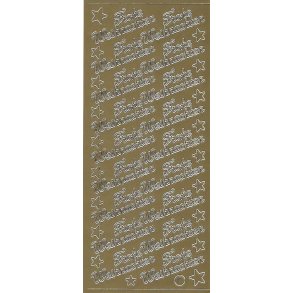 Stickers - Frohe Weinachten, guld