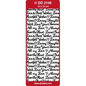 Stickers - Div. engelske hilsner, slv