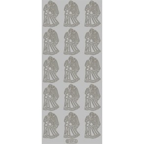 Stickers - Brudepar, s�lv