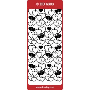 Stickers - Hjerter, guld