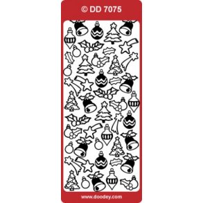 Stickers - julepynt, guld