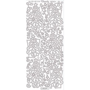 Stickers - Juletrer, slv