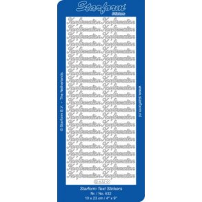 Stickers - Konfirmation m/tekst, hvid