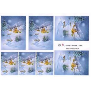 3D Pyramideark, jul, vinterlandskab