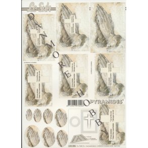 3D Pyramideark, kors m/hnder, kondolance