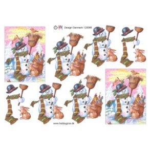 3D ark - Jul, snemand m/kost