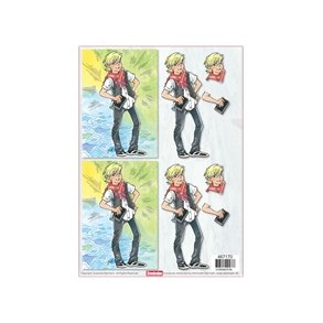 3D ark - Konfirmation. Sej dreng m/r�dt t�rkl�de