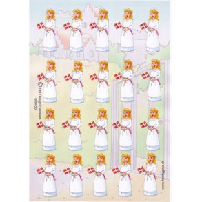 3D ark - Konfirmation. Pige m/flag