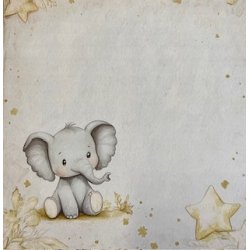 Papirblok fra Felicita Design; smukke design med elefanter og bamser, 15x15cm, 30 ark