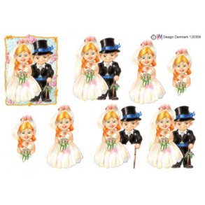 3D ark - Bryllup, brudepar