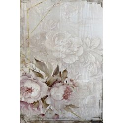 Papirblok fra Felicita Design; Baggrunde med blomster i sarte rosa farver, A6-str., 200g, 24 ark i alt
