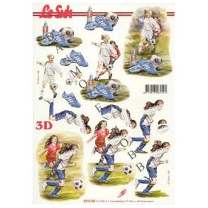 3D ark - Sport. Fodbold piger