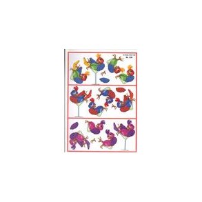 3D ark - Fugle, papegjer i glas