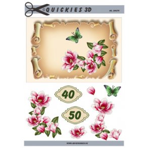 3D ark - Fdselsdage, 40/50 r, telegram, A5, tal