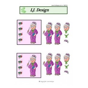 3D ark - ldre dame strikker