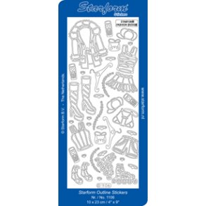 Stickers - Div. damet�j, guld