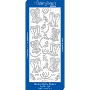 Stickers - Corsager & sko, s�lv