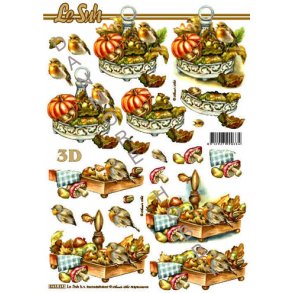 3D ark - Sm fugle p foderbrt, efterr