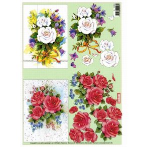 3D ark - Blomster, buket