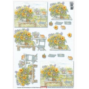 3D ark - Blomster, bord/stol