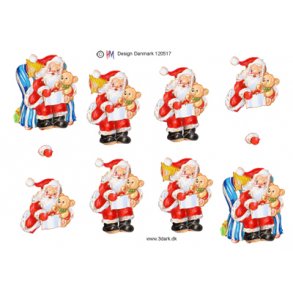 3D ark - Jul, julemand m/bamse