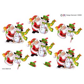 3D ark - Jul, julemand og snemand