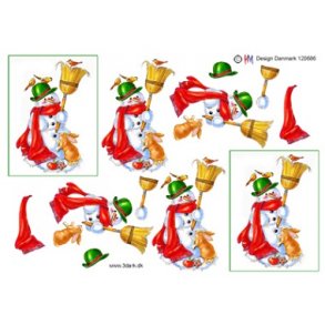 3D ark - Jul, snemand m/kost