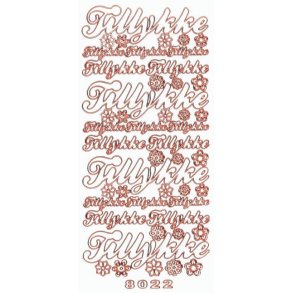 Stickers - Tillykke, rd