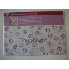 Glimmer pink blomster, 5 ark, 150g, A4