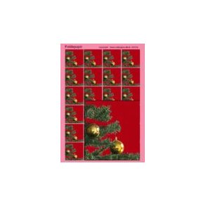 Foldepapir, jul, gran, kugle, r�d