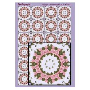 Foldepapir, kalejdoskop, blomsterkrans