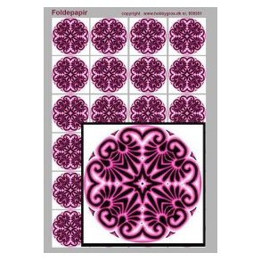 Foldepapir, kalejdoskop, blomst