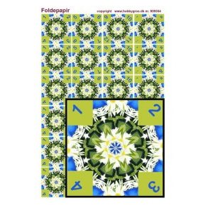 Foldepapir, kalejdoskop, blomst, tal