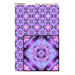 Foldepapir, kalejdoskop, lilla