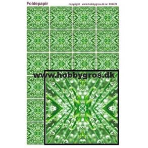 Foldepapir, kalejdoskop, dr�ber, gr�n