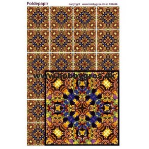 Foldepapir, kalejdoskop, blomst