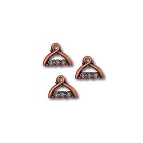 Metalperle kobber, 6 stk